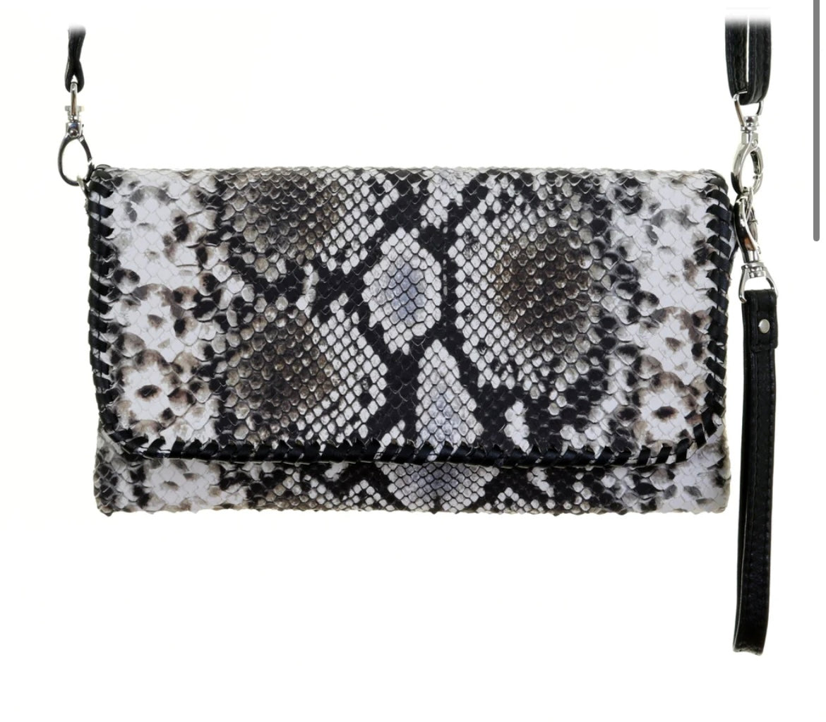 Cobra Snake Print Clutch