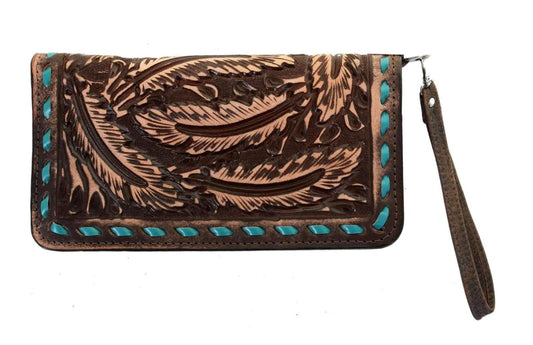 Brown Vintage Zipper Wallet