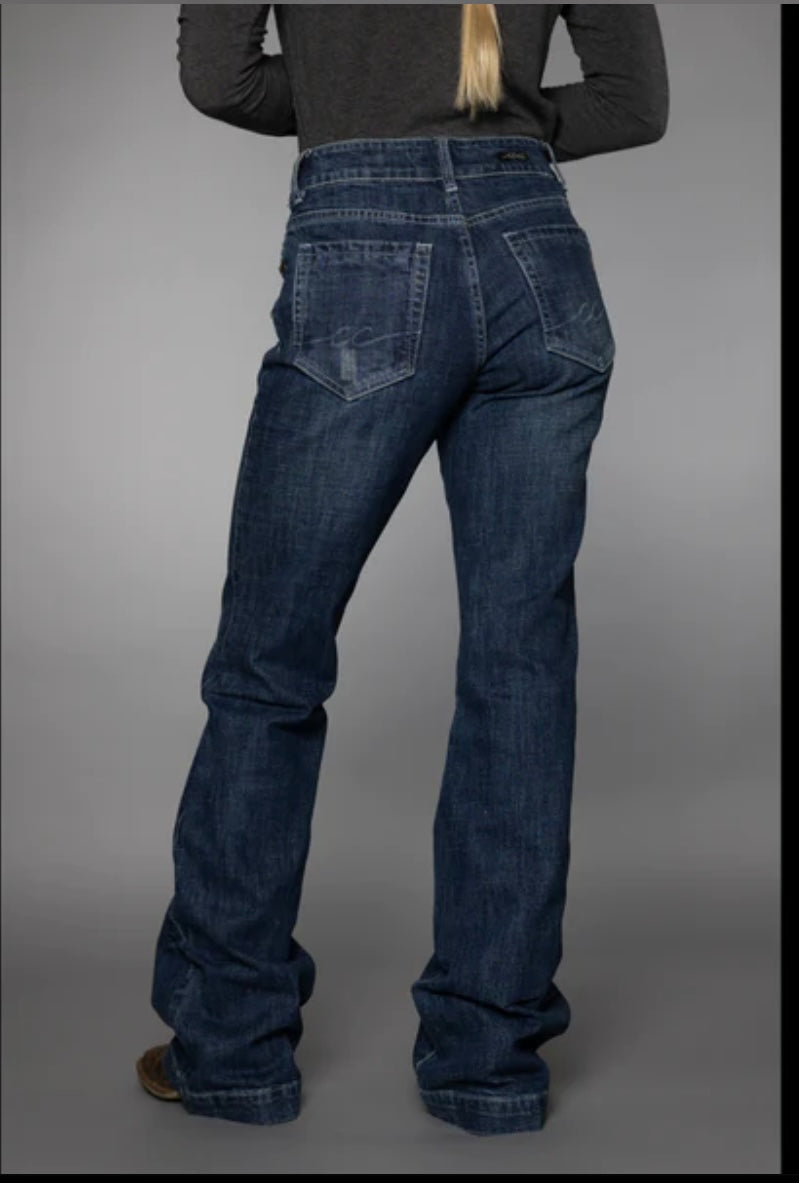 CC Wide Leg Trouser Jean- Dark Wash