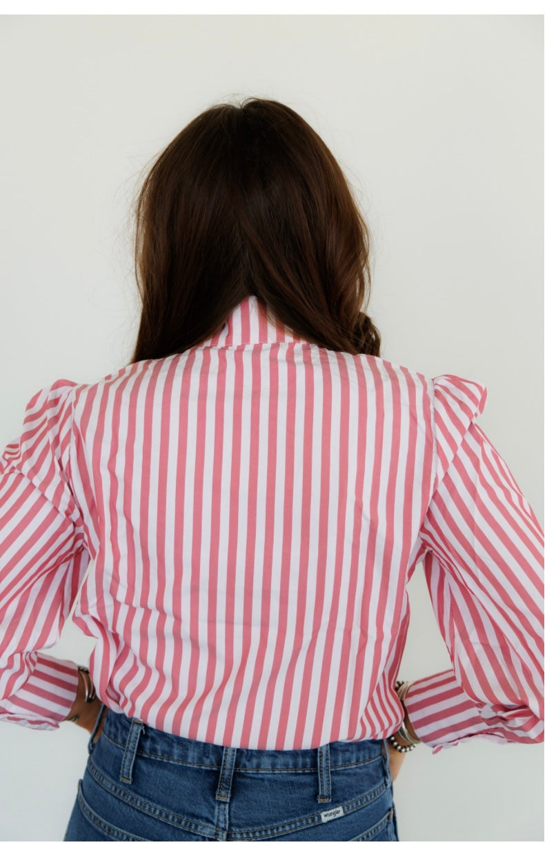 Howdy Hanny Tie Blouse