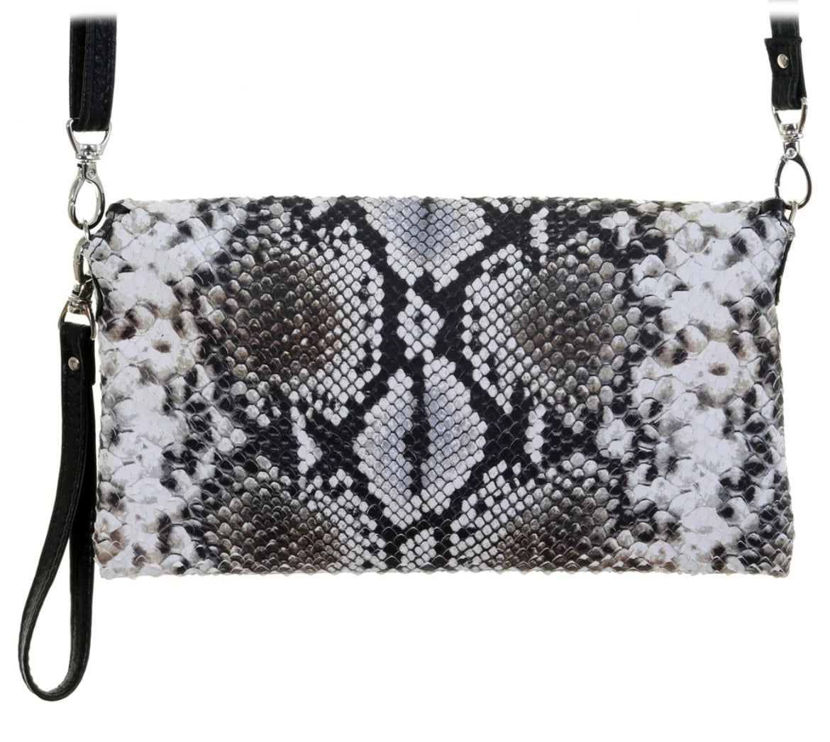 Cobra Snake Print Clutch