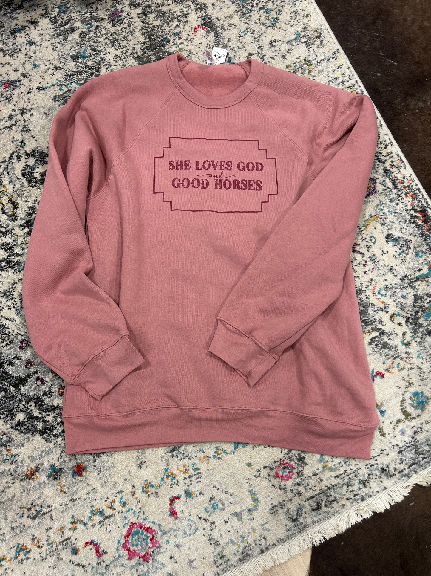 God and Good Horses Crewneck