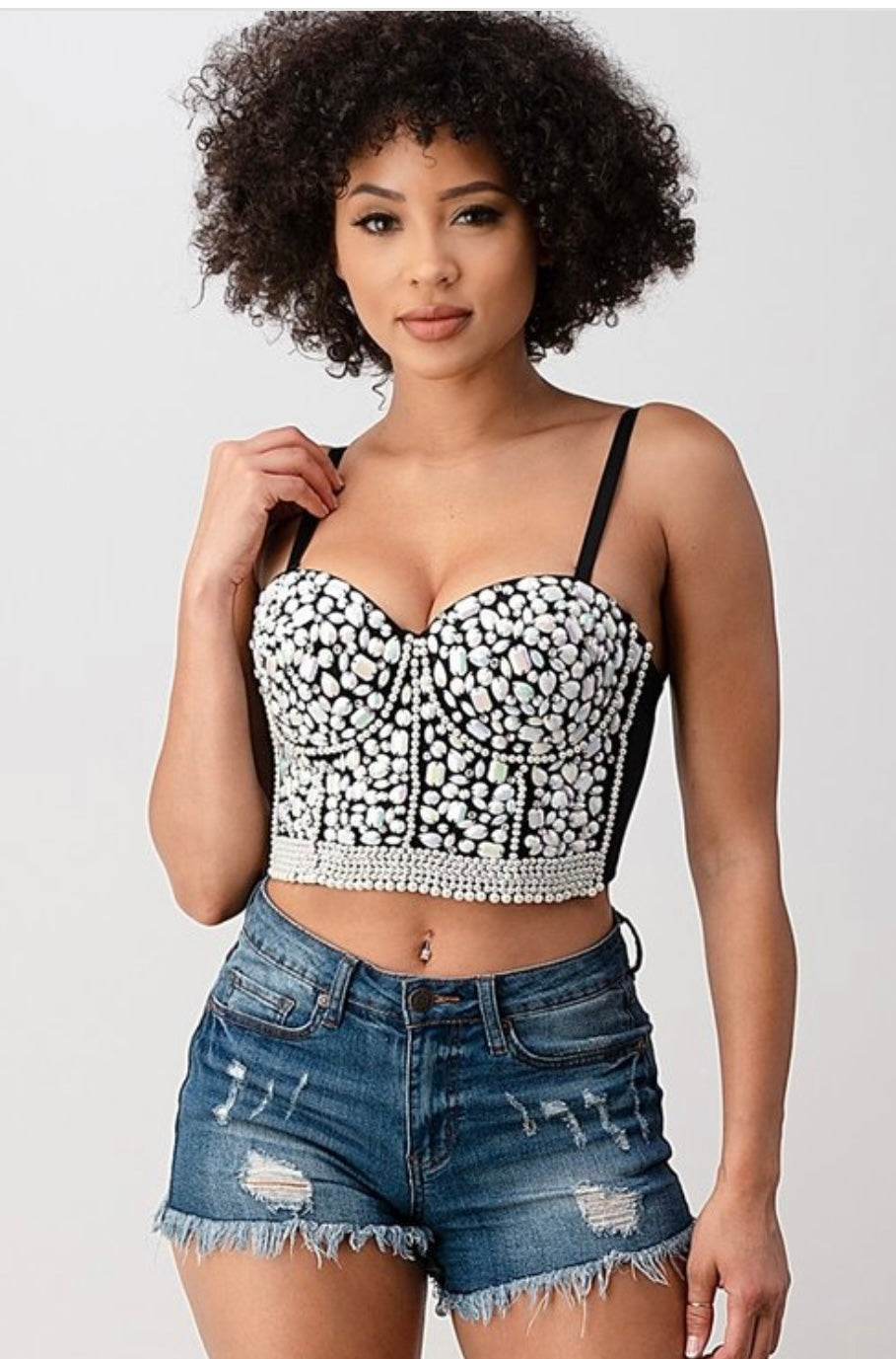Embellished Crop Top