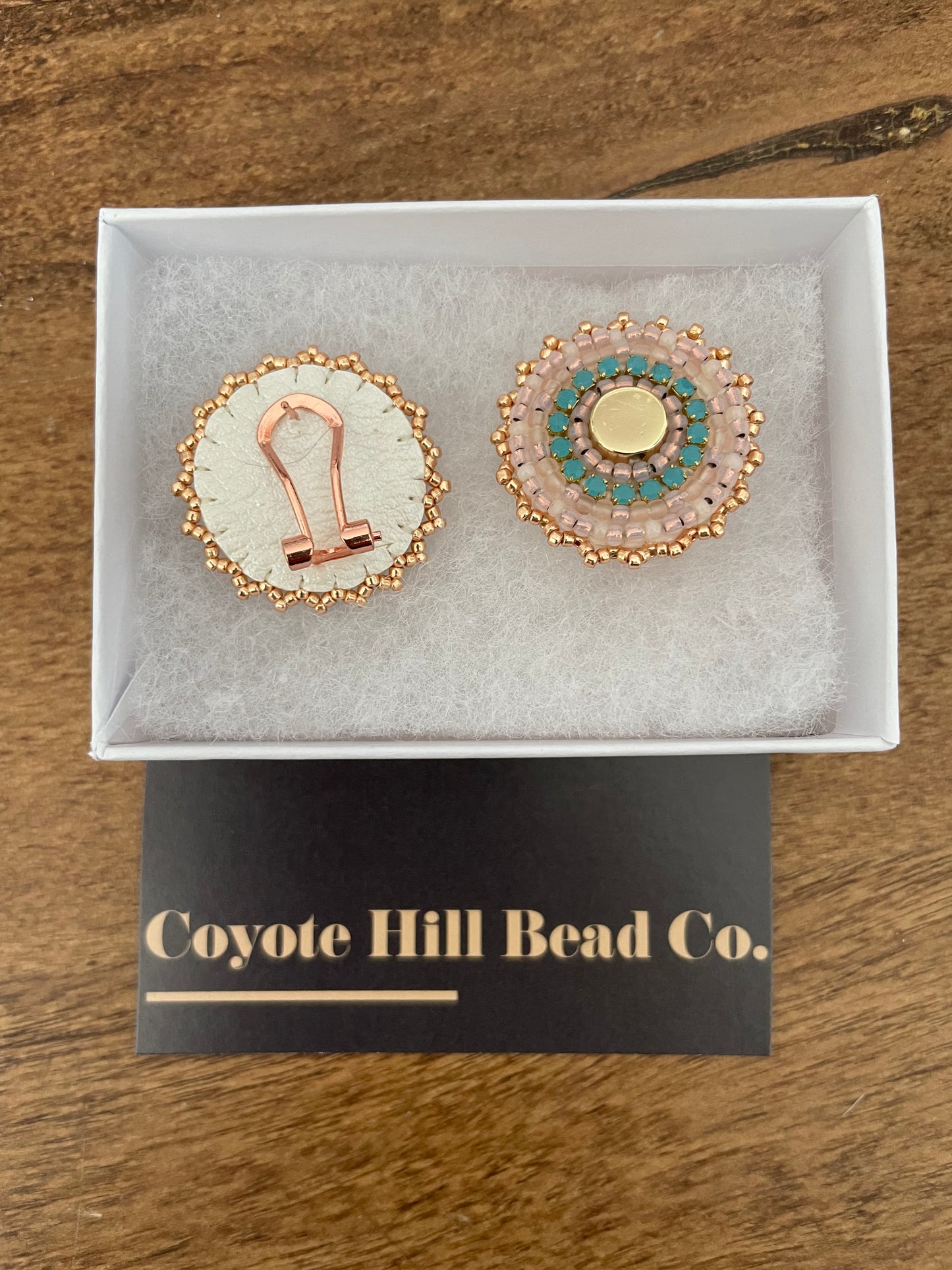Rose Gold Beaded Earrings