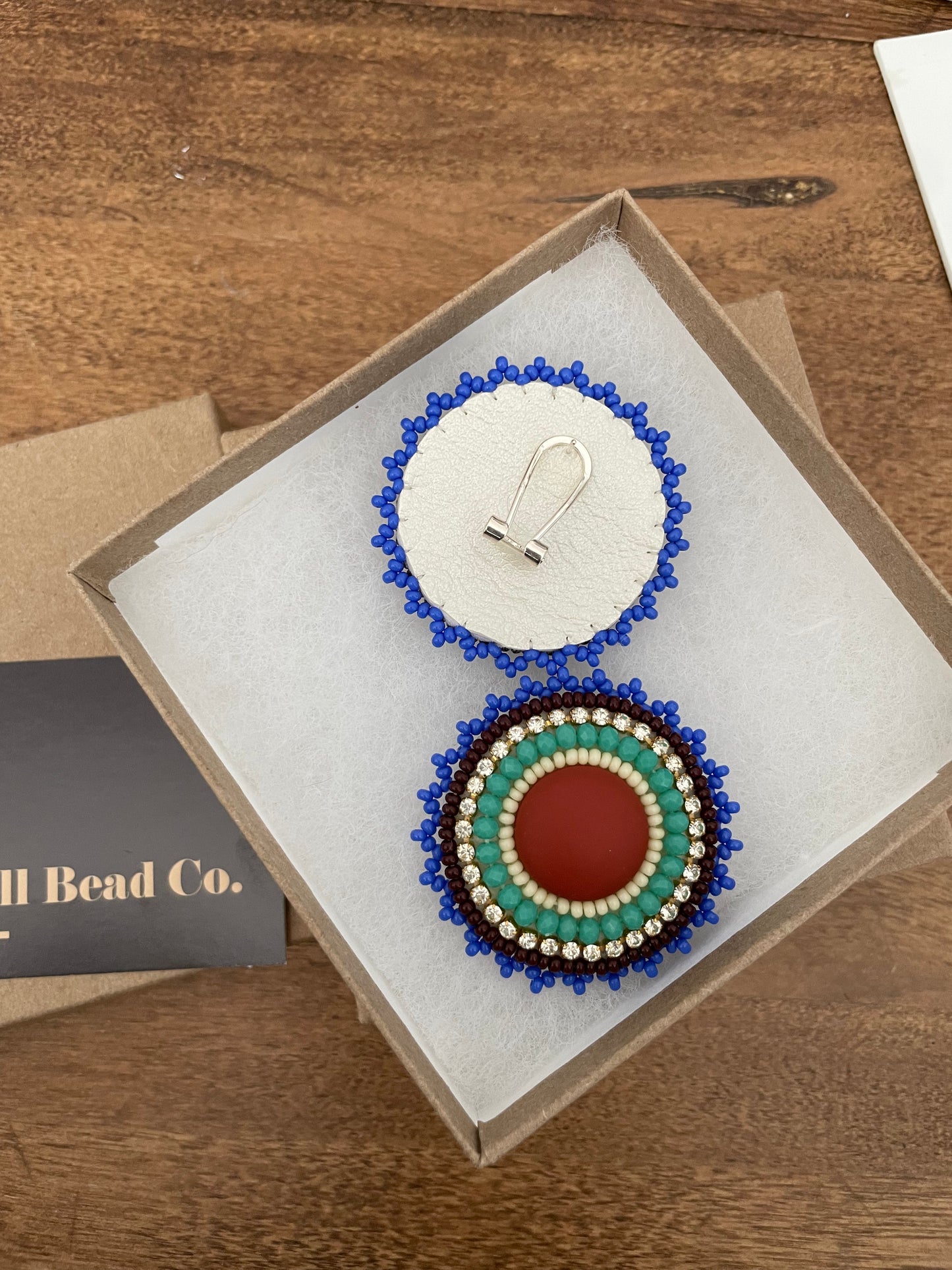 Large Adobe Beaded Earrings
