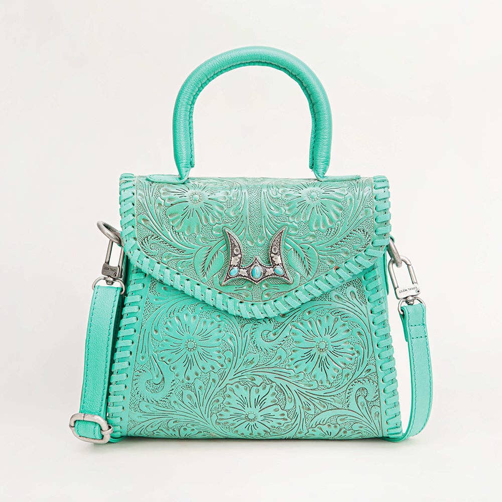Loyal West Leon Mini Handle Purse - Turquoise