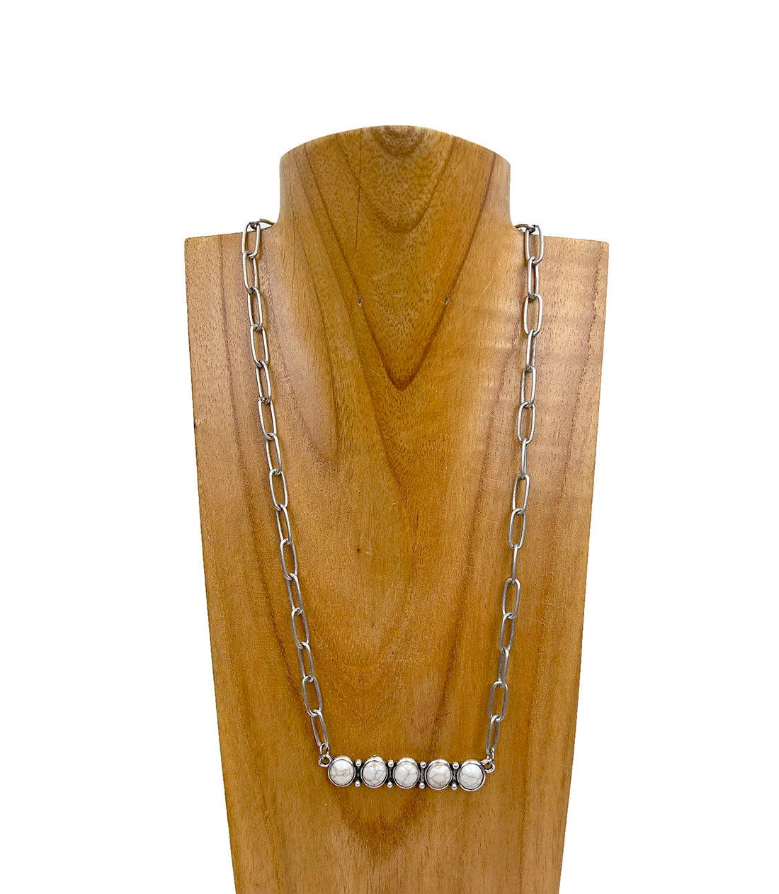 White Bar Necklace