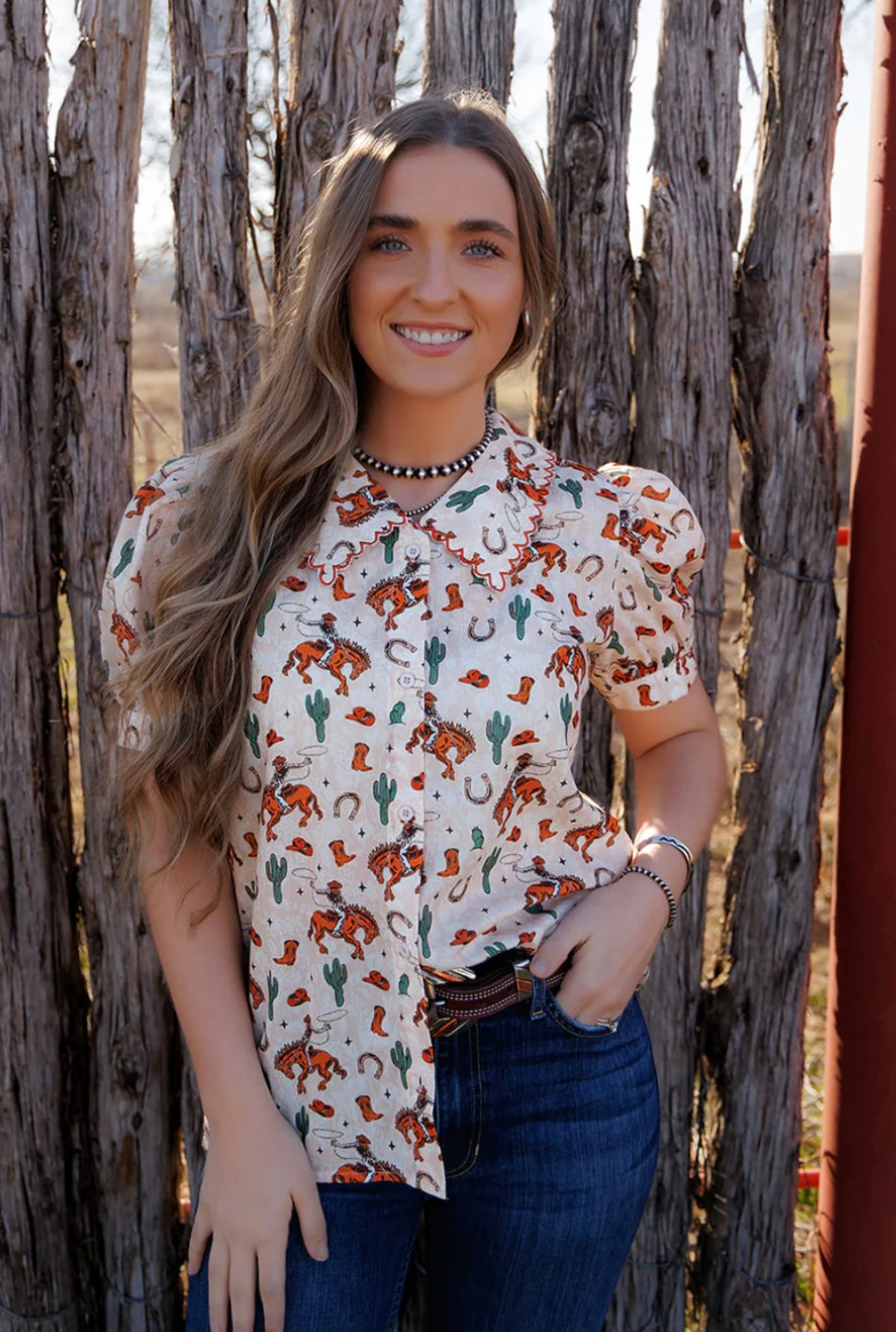 Bucking Horse Button Down