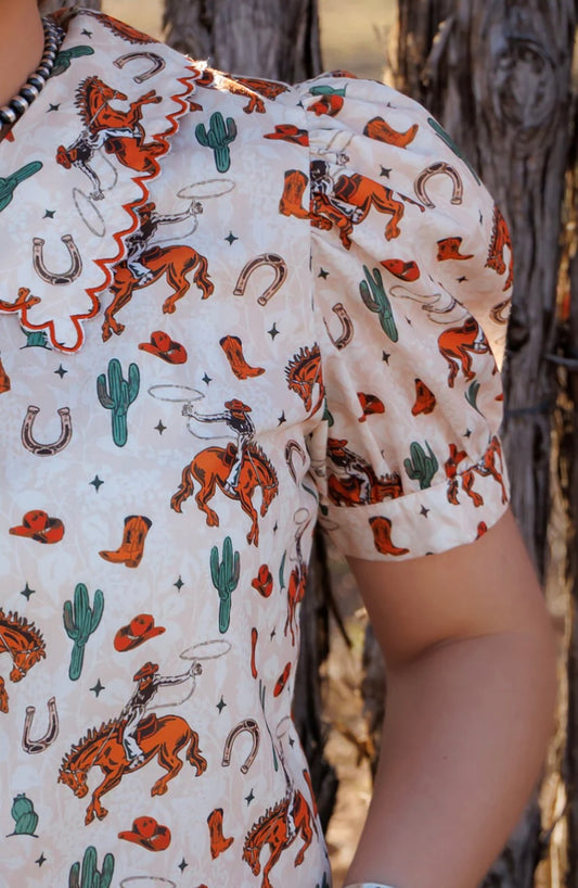 Bucking Horse Button Down