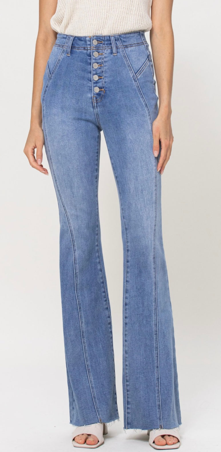 High Rise Seam Jeans