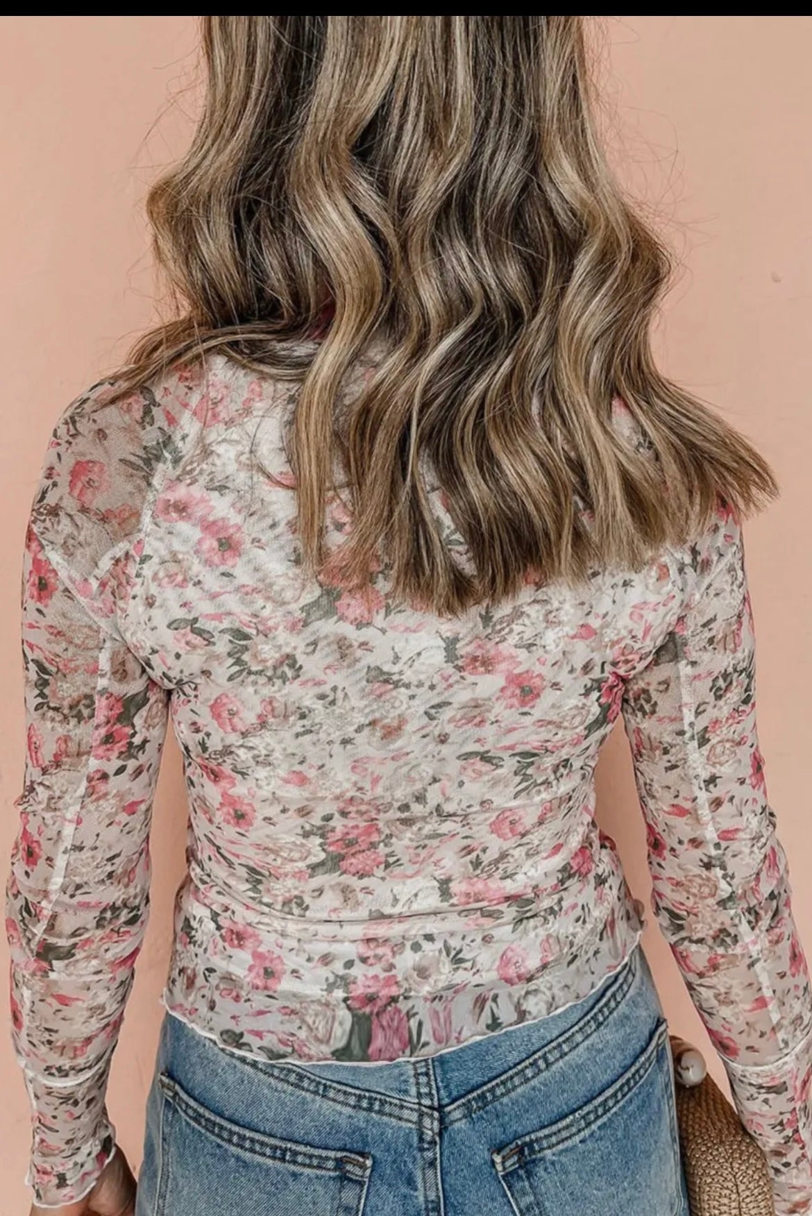 Sheer Floral Top