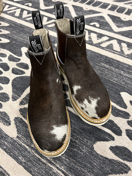 Brown and White Rancherr Boots Size 8