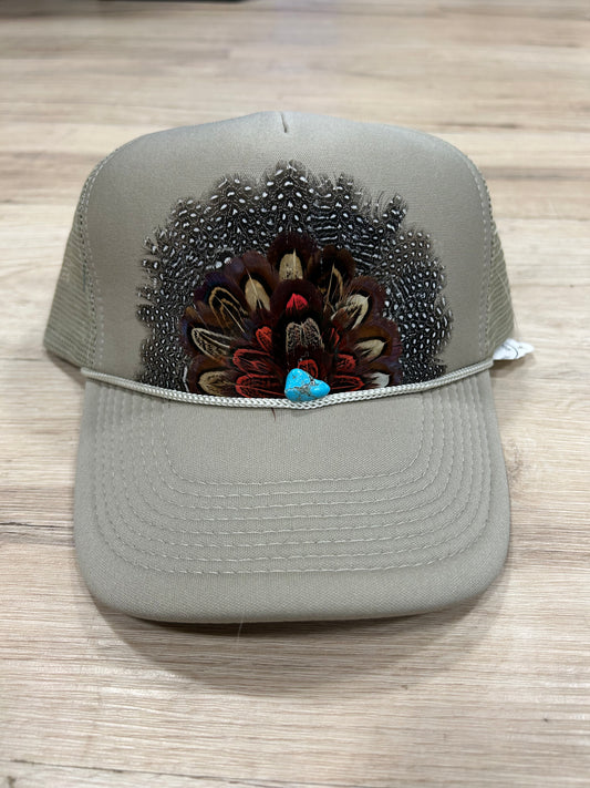 Feathered Ball Cap