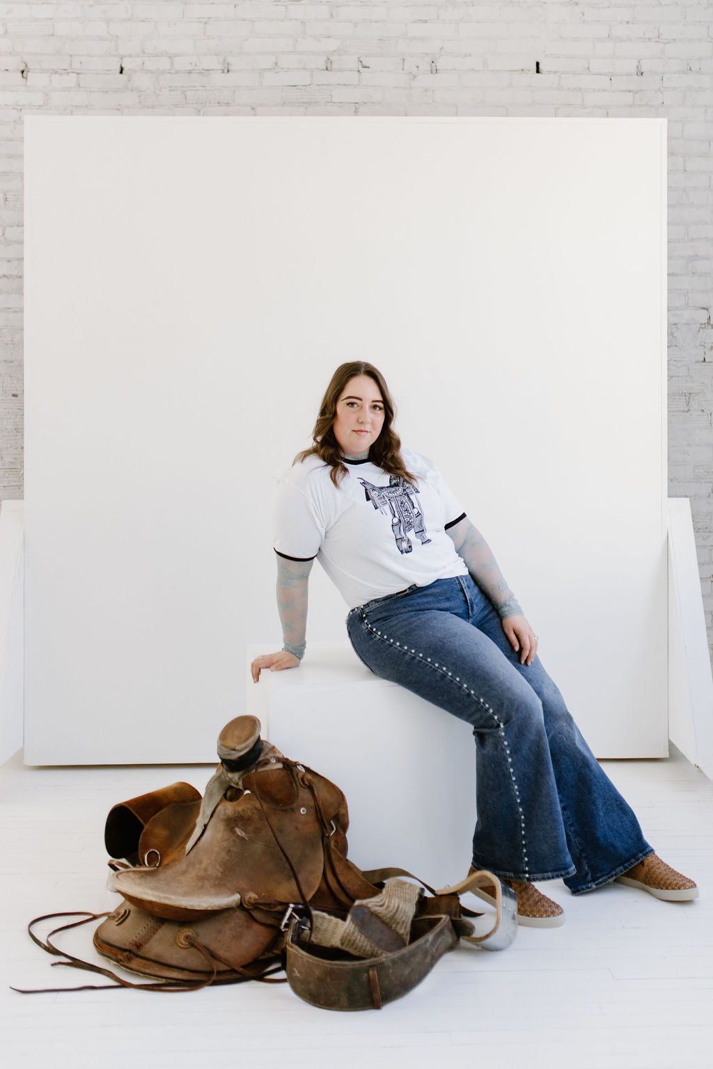 Turqoise Studded Jeans