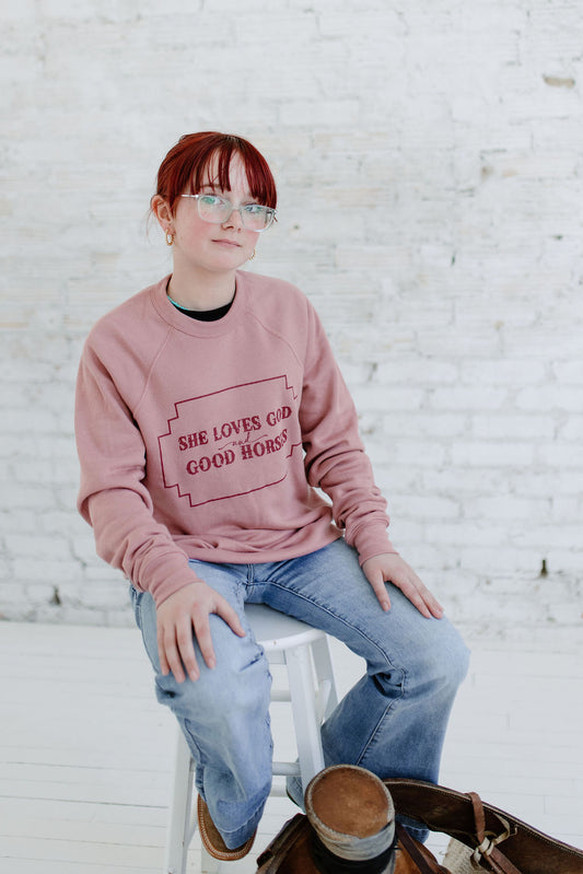God and Good Horses Crewneck