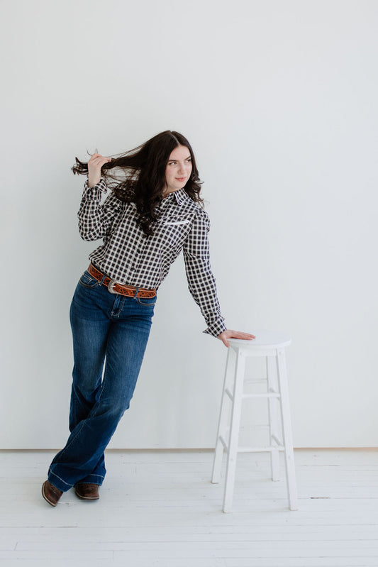 Howdy Hanny Gingham Long Sleeve