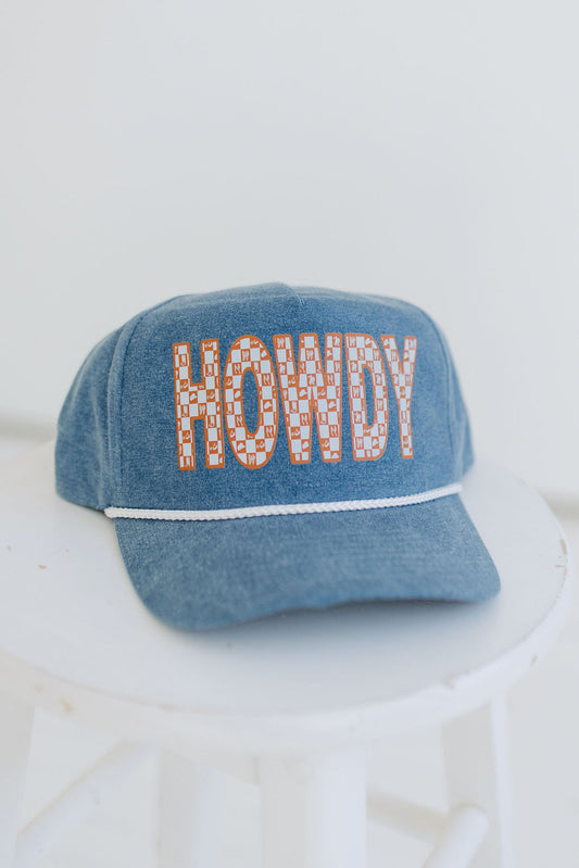 Checkered Howdy Trucker Hat 