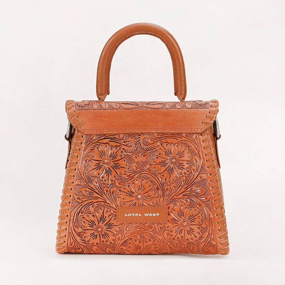 Loyal West Leon Mini Handle Purse - Brown