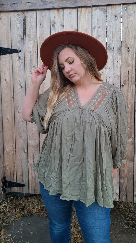 Olive Tunic Top